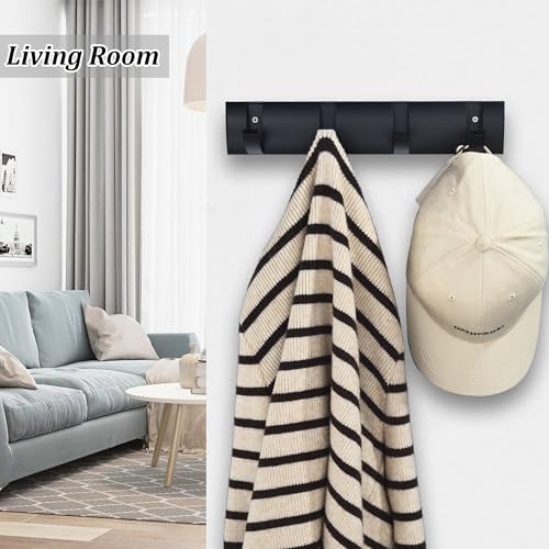 Modern Wall Mounted Coat Rack with 4 Hooks