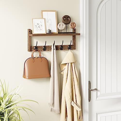 AMBIRD Wall Hooks with Shelf Organizer