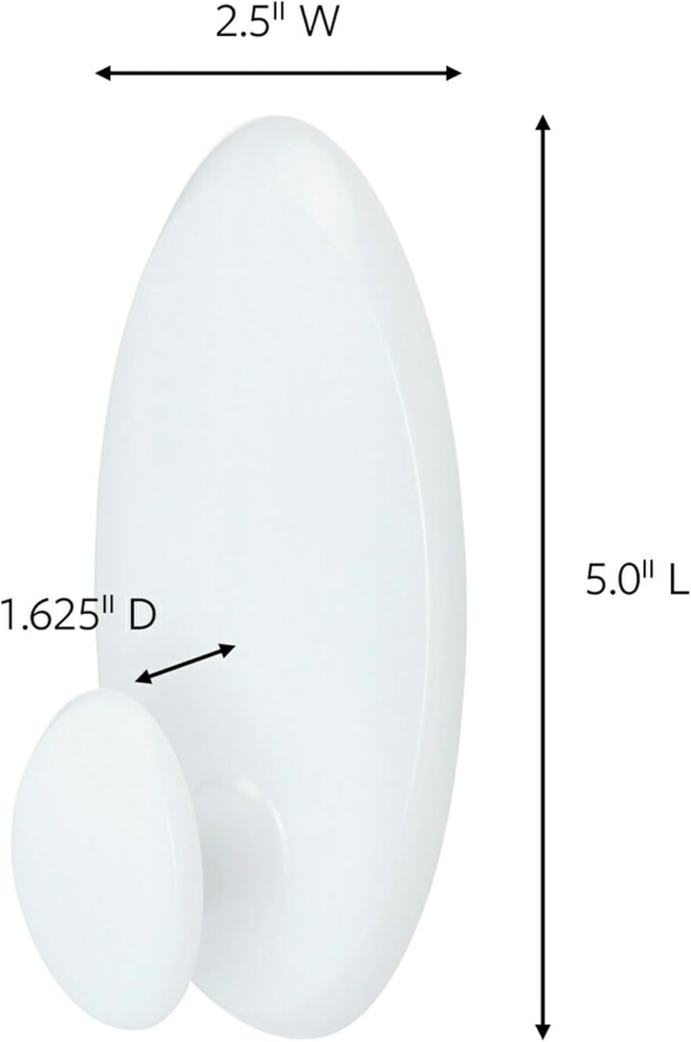 Command Clothes Hanger Holds 75 lb 1 Hook 2 Strips