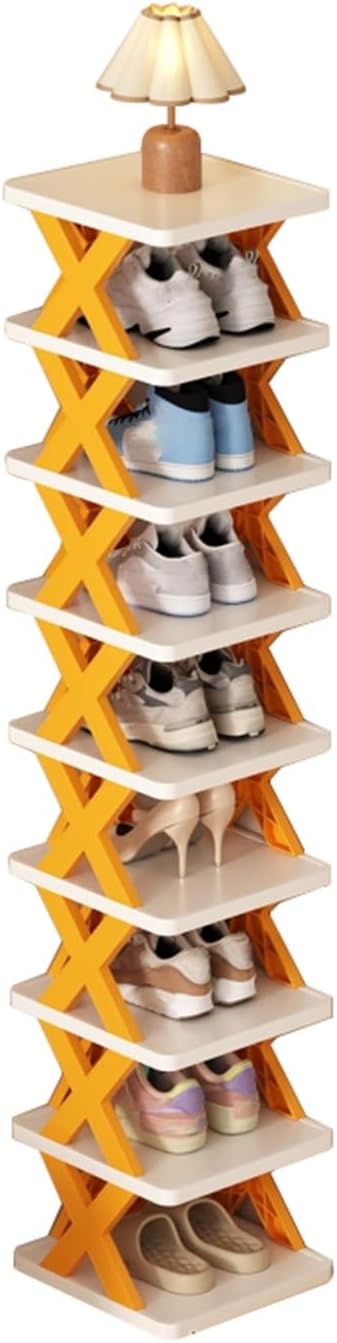 9 Tier Tall Shoe Rack Plastic Corner Organizer