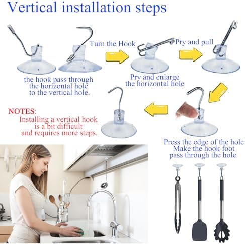 Clear PVC Suction Cups Hooks for Home Organization 6PCS