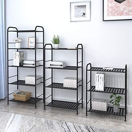 JSB 3-Tier Adjustable Metal Shelving Unit Black