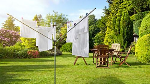 Minky Easy Breeze 115 Ft 3 Arm Rotary Clothesline Silver