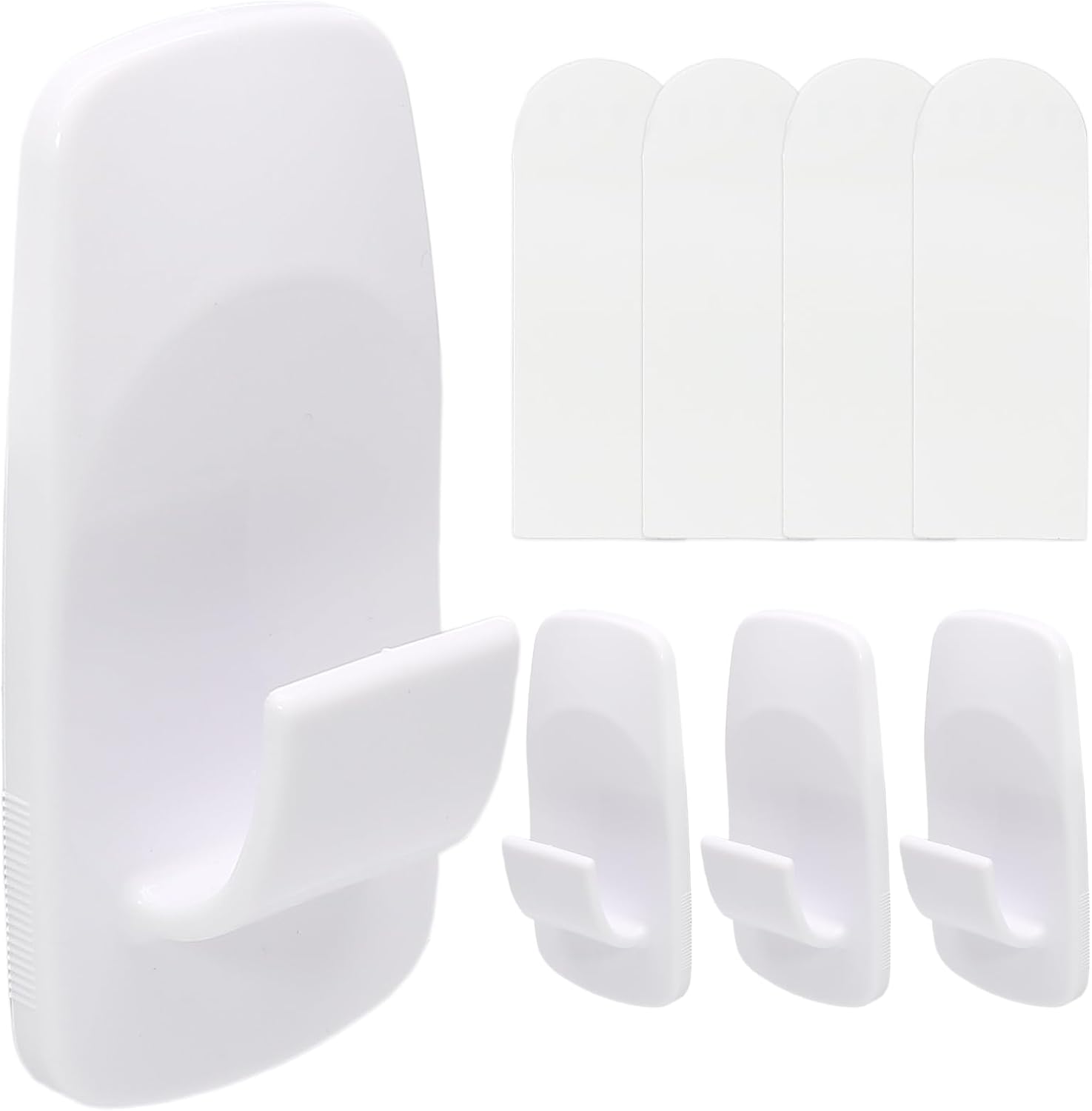 4 Pack Jumbo Utility Hooks with 12 Adhesive Strips