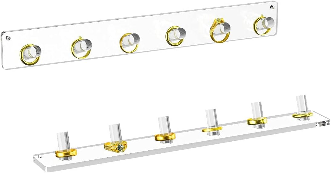 NIUBEE Wall Mounted Jewelry Stand Organizer 2 Pack