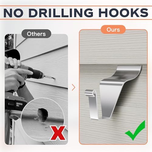 Vinyl Siding Hooks 8 Pack No Drilling Hangers