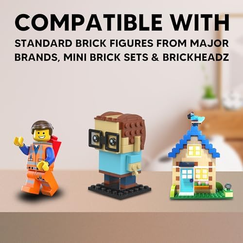 3-Pack Minifigure Display Case With Acrylic Shelves And Black Baseplates