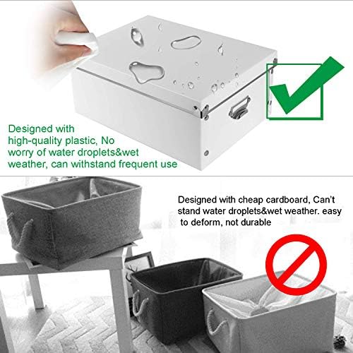 Seekind Decorative Storage Boxes with Lids Waterproof 3-Piece Set