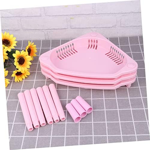 IMIKEYA Corner Shelf Organizer 3 Tier Storage Unit for Bathroom Kitchen