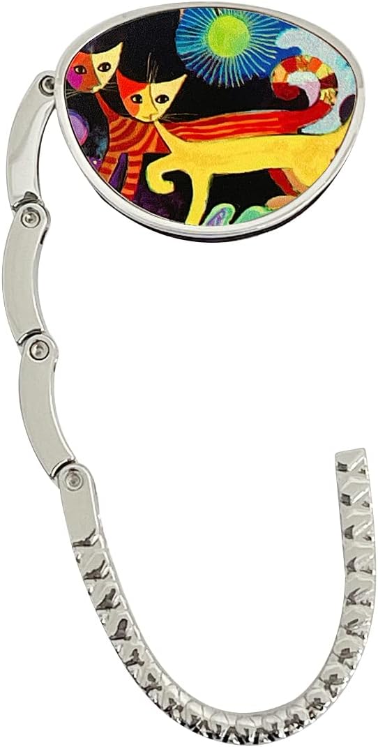 Wrapables Stylish Purse Hook Hanger with Cats