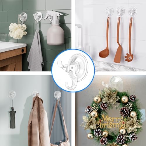 ANDGOO 30 Pack Heavy Duty Shower Suction Hooks