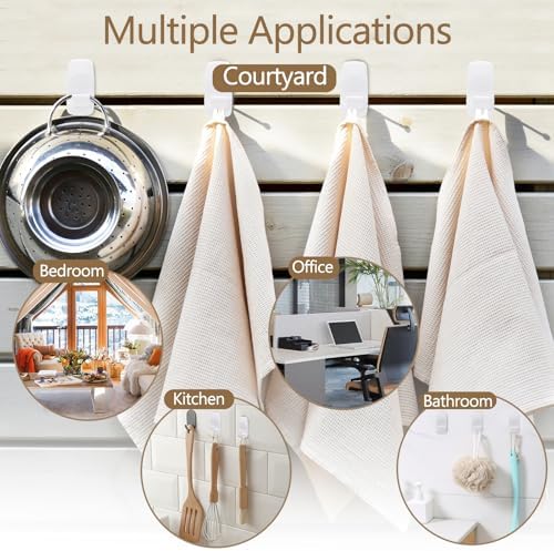 4 Pack Jumbo Utility Hooks with 12 Adhesive Strips