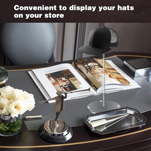 Acrylic Hat Display Stand 3 Pack - Thick Base for Helmet and Wig