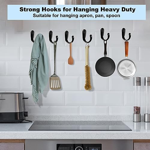 Kruodop 4 Pack Heavy Duty Wall Hooks