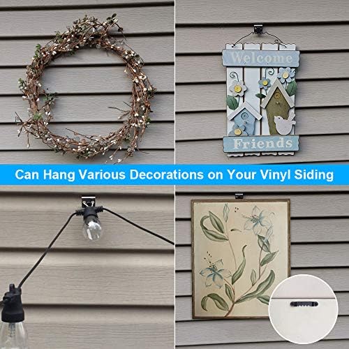Vinyl Siding Hooks 10 Pack No Drilling 30lbs Capacity