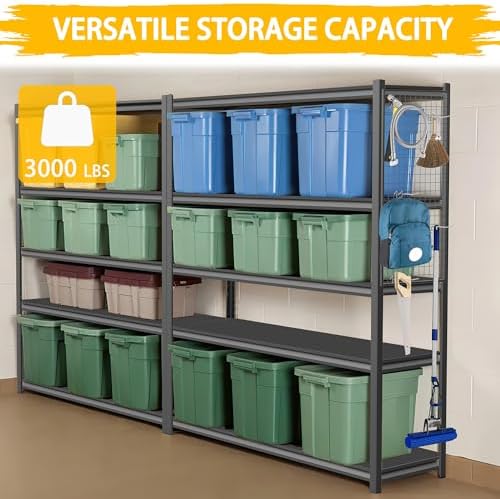 3020LBS Heavy Duty 5-Tier Metal Shelving Unit