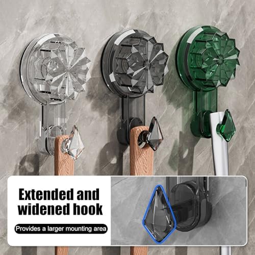 4Pcs Suction Hooks Heavy Duty Wreath Hangers Waterproof Reusable for Bathroom Kitchen Bedroom Living Room Cabinet