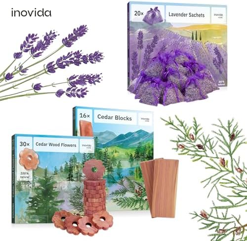 30 Natural Cedar Wood Rings for Wardrobe Freshener