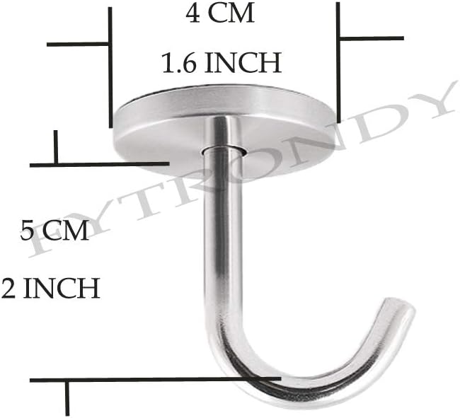 Stainless Steel Ceiling Hooks with Screws 4 Pack