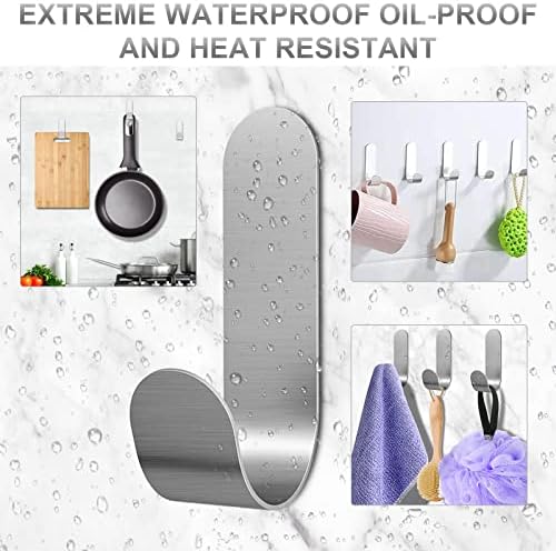 Self Adhesive Towel Hooks 20 Pack 304 Stainless Steel