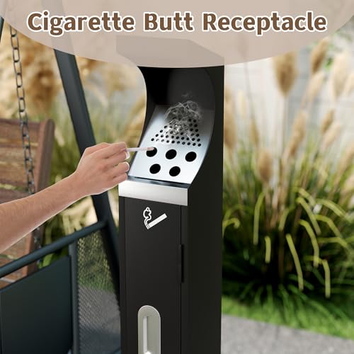 AIWFL Commercial Steel Trash Receptacle Outdoor