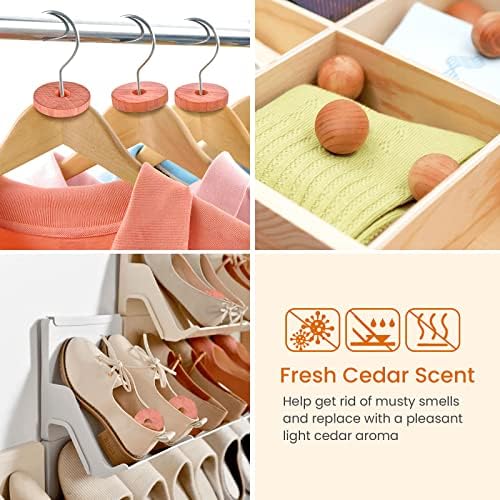 Homode Cedar Chips and 40 Pack Sachets for Storage