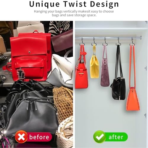 Dapute 8 Pack Twist Design Bag Hanger for Closet