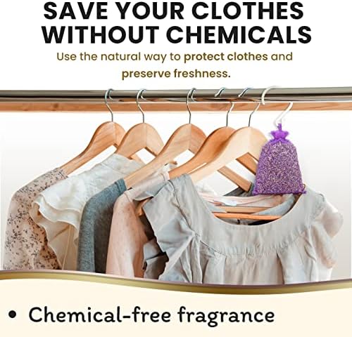 10 Lavender Sachet Bags with Hanger Hooks