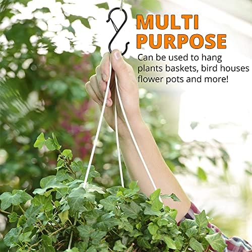 8 Pack S Hooks with Safety Buckle for Hanging Plants Clothes and Kitchen Items