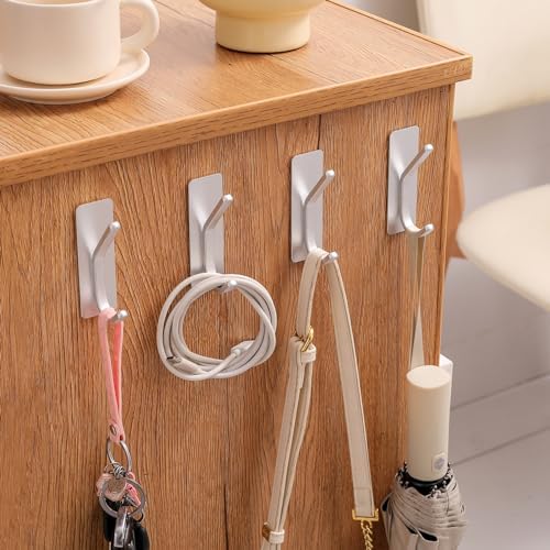 Paoli Heavy Duty Adhesive Hooks Set of 4 Black 30 lb Load