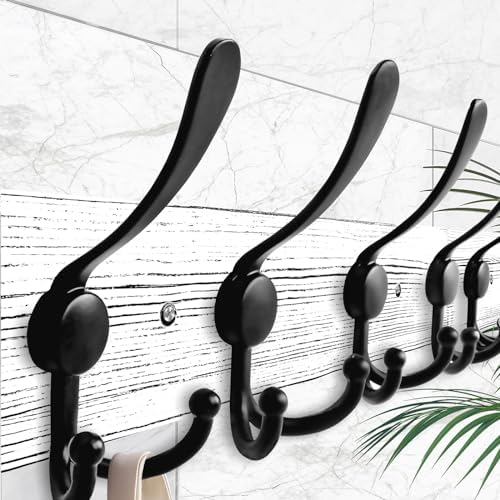 IBosins Wall Mounted Coat Rack with 8 Hooks
