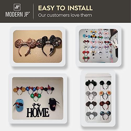 Modern JP Adhesive Hooks for Disney Ears 8-Pack - USA Patented White