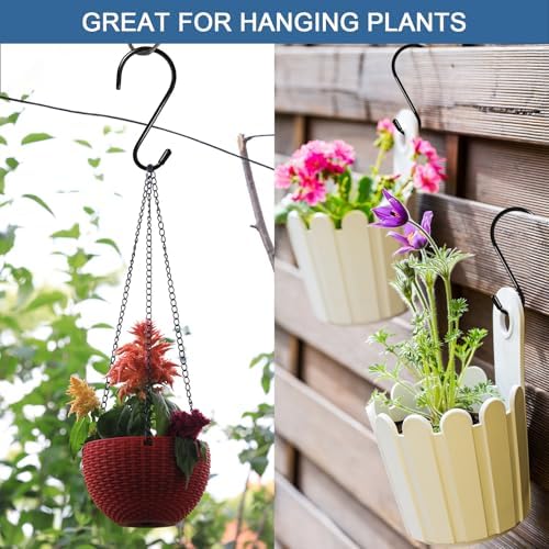 4 Pack 6 Inch Heavy Duty S Hooks with Rubber Coating