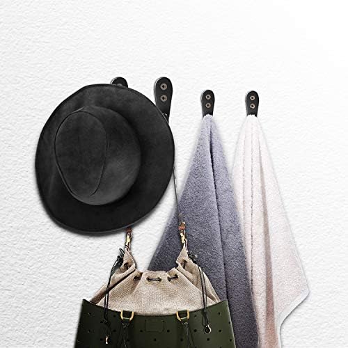 Flyisland Heavy Duty L Shape Wall Hooks 8 Pack Black