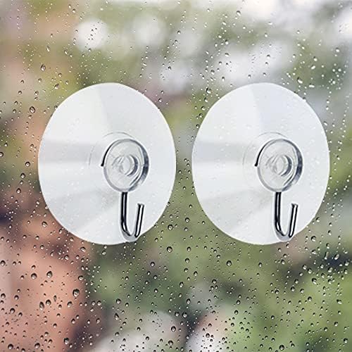 Yesland 80 Pcs Suction Wall Hooks Clear PVC and Metal