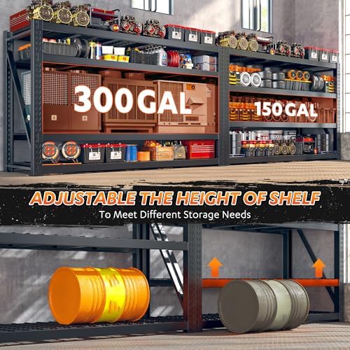 Bepatio 8000LBS Heavy Duty 4 Tier Garage Shelving