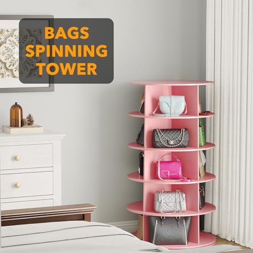 SpaceAid 5 Tier Rotating Shoe Rack Tower