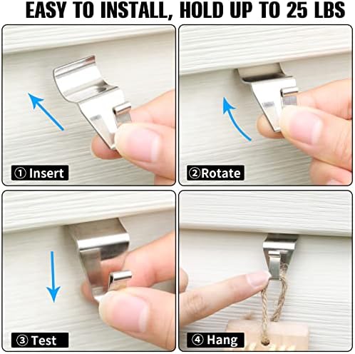 24-Pack Vinyl Siding Hooks No-Hole Needed Hanger
