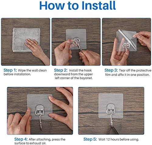 Antimbee All-Purpose Heavy Duty Adhesive Hooks 20-Pack