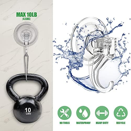EAMOMORK Heavy Duty Suction Cup Hooks 4 Pack