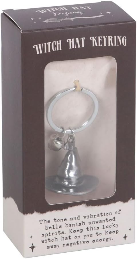 Ebros Gift Set Of 2 Witch Hat Keychains With Bells