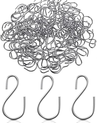 Sratte 120 Pcs Mini S Hook Set for Hanging
