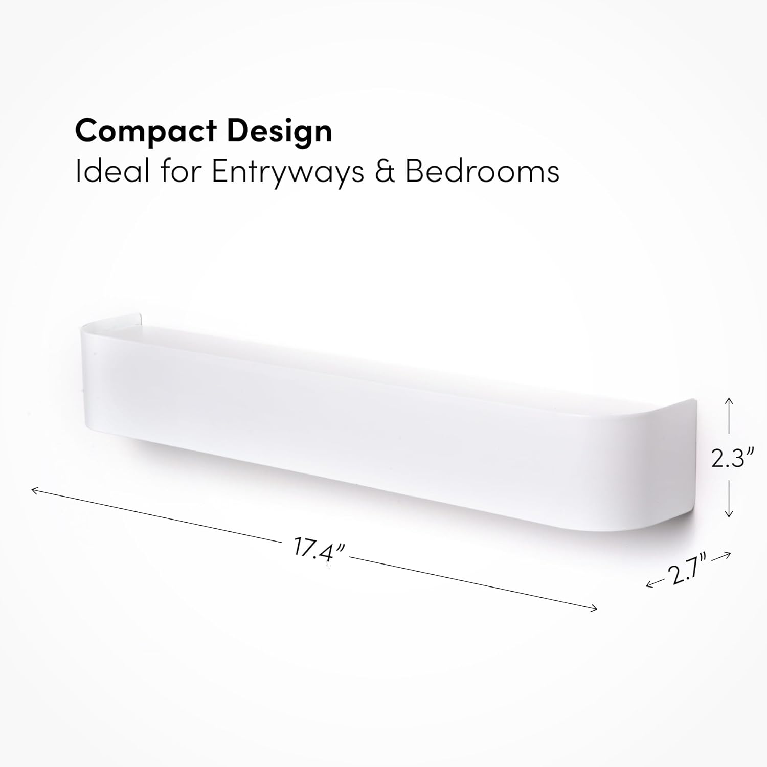 Modern Wall-Mounted Coat Rack with Shelf and 5 Hooks