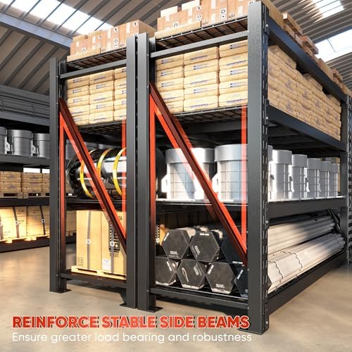 Bepatio 9400LBS Heavy Duty 4 Tier Shelving Unit Black