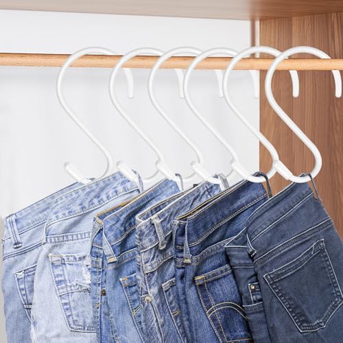 6 Pack 5 Inch Heavy Duty S Hooks with Vinyl Coating