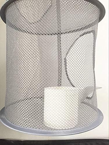 4 Tier Hanging Mesh Storage Organizer with Screw-in Hooks for Clothing and Toys