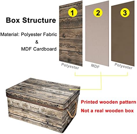 Livememory Lidded Storage Box with Handles and Lids