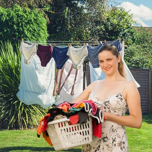 WuhaPhreyn Outdoor Umbrella Drying Rack 12 Lines 4 Arms