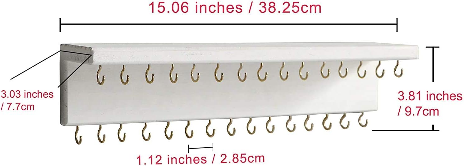 Sany Dayo Home Jewelry Organizer with 30 Hooks and Cosmetics Shelf