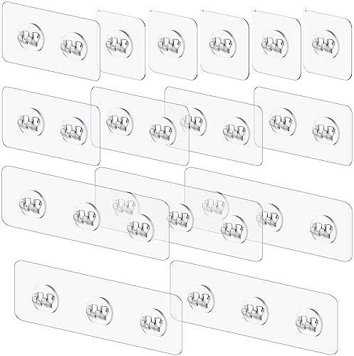Vivinin 15 Pack Shower Caddy Adhesive Hooks No Drilling